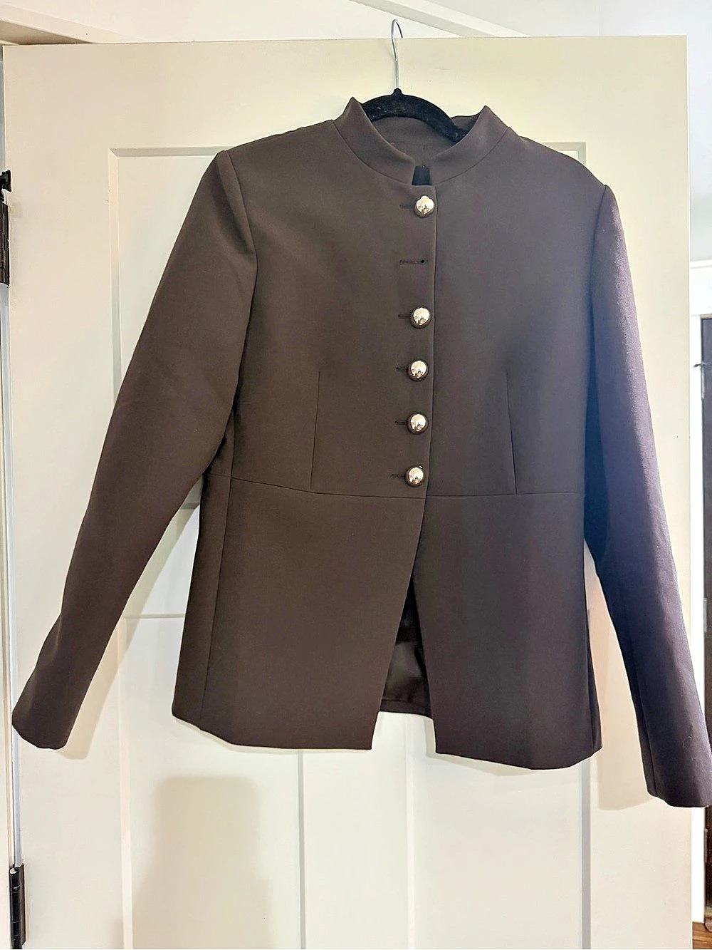 Mango Brown Button-Front Blazer Like New